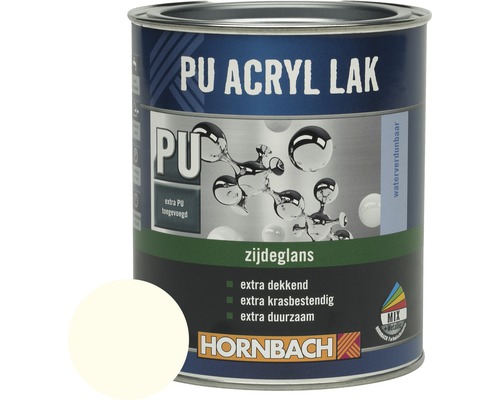 HORNBACH PU Acryl lak zijdeglans ral 9010 wit 375 ml-0