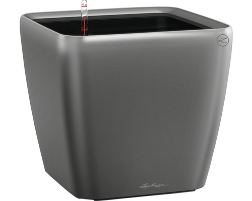 LECHUZA All-in-One Set Plantenbak Premium Quadro Kunststof antraciet Ø 22 cm H 20,5 cm LECHUZA All-in-One Set Plantenbak Premium Quadro Kunststof antraciet Ø 22 cm H 20,5 cm