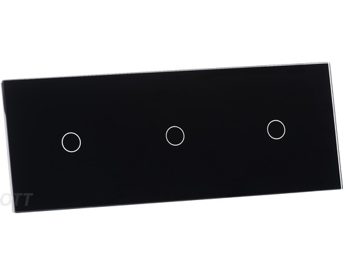 Zwarte lichtschakelaar met drie knoppen