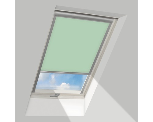 FAKRO Rolgordijn verduisterend met zijgeleiding handbediend ARF 94/118 59 lichtgroen FAKRO Rolgordijn verduisterend met zijgeleiding handbediend ARF 94/118 59 lichtgroen