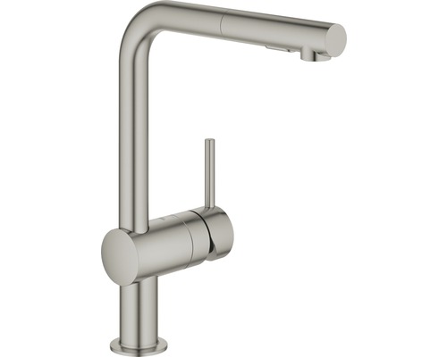 GROHE Keukenkraan Minta brushed hard graphite Keukenkraan met hoge uitloop en hendel