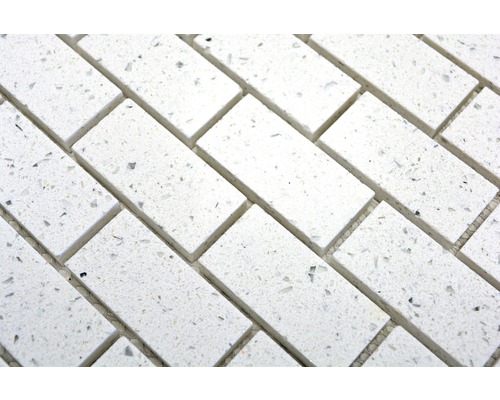 Rechthoekige witte mozaïektegels van steengoed