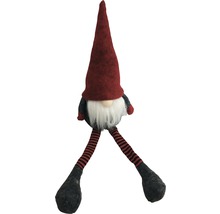 Decoratief figuur dwerg met gestreepte benen en muts