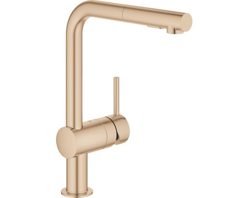 GROHE Keukenkraan brushed warm sunset Keukenkraan met uittrekbare sproeikop