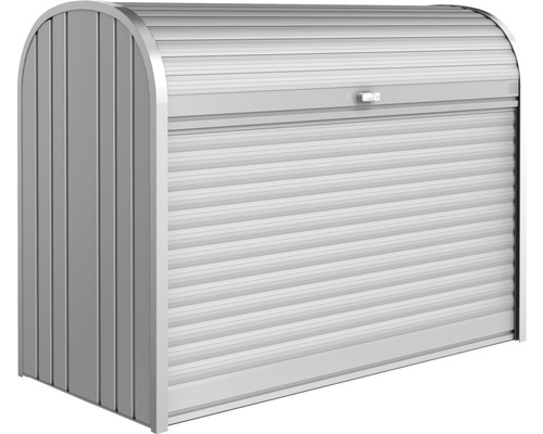 Metalen afvalcontainerberging met rolluik