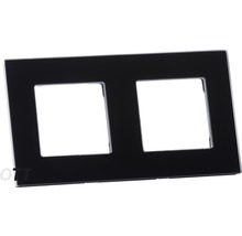 Dubbel frame van glas voor schakelaars en stopcontacten