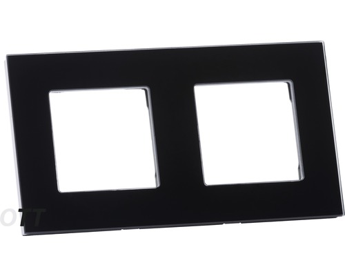 Dubbel frame van glas voor schakelaars en stopcontacten
