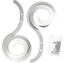 GARDINIA Gordijn embrasse vlecht rvs-look 12x25 cm 2 stuks