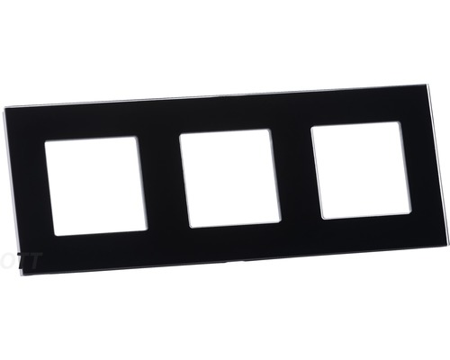 Driedubbele afdekraam van glas voor schakelaars en stopcontacten