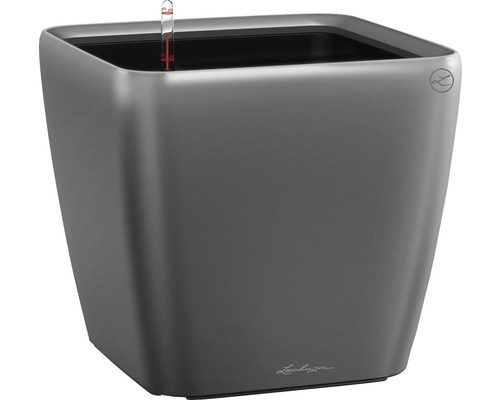 LECHUZA All-in-One Set Plantenbak Premium Quadro Kunststof antraciet Ø 28 cm H 26 cm LECHUZA All-in-One Set Plantenbak Premium Quadro Kunststof antraciet Ø 28 cm H 26 cm