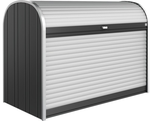 BIOHORT Containerberging StoreMax 190 donkergrijs metallic 190x97x136 cm Tuinkast met rolluiksysteem voor buiten