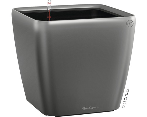 LECHUZA All-in-One Set Plantenbak Premium Quadro Kunststof antraciet Ø 35 cm H 32,5 cm LECHUZA All-in-One Set Plantenbak Premium Quadro Kunststof antraciet Ø 35 cm H 32,5 cm
