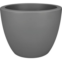 Grijze plantenpot in afgeronde vorm