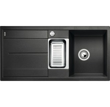 Spoelbak met afdruiprek, zeefmand en afvoer