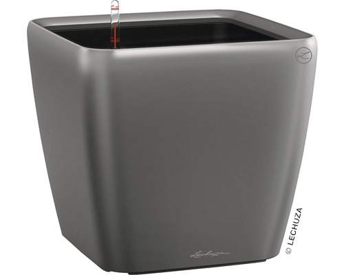 LECHUZA All-in-One Set Plantenbak Premium Quadro Kunststof antraciet Ø 43 cm H 39,5 cm LECHUZA All-in-One Set Plantenbak Premium Quadro Kunststof antraciet Ø 43 cm H 39,5 cm