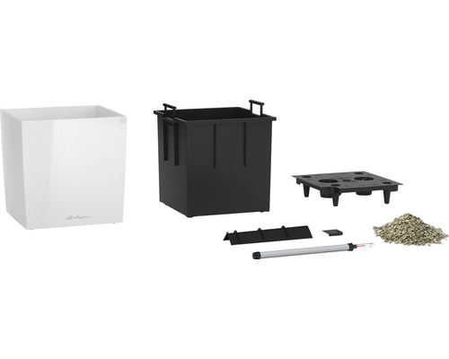 Complete plantenbakset met plantenbak, inzet, waterniveau-indicator en substraat