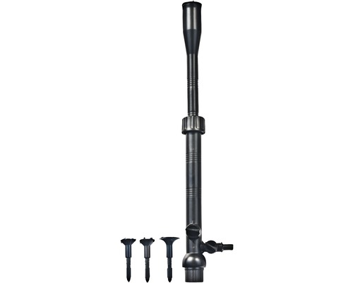 Grondverdichter met verschillende hulpstukken voor de tuin