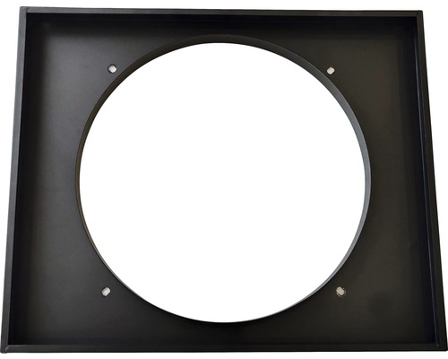 Vierkant metalen frame met cirkelvormige uitsparing