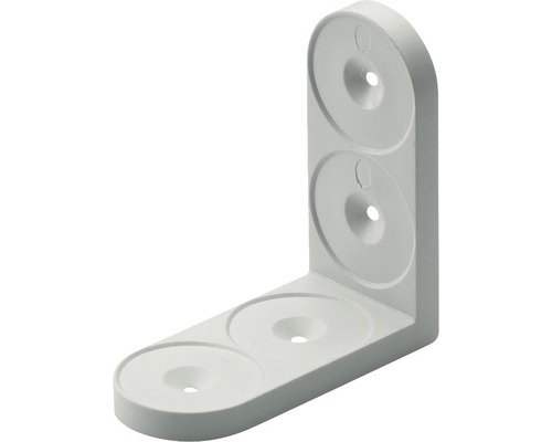 HETTICH Stoelhoek 50x50x22 mm wit, 20 stuks Hoekverbinder voor bevestiging met meerdere boringen