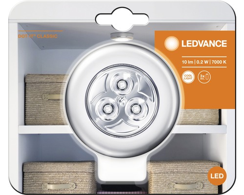 LEDVANCE LED kastverlichting DOT-it classic zelfklevend Ø 65 mm zilver-0