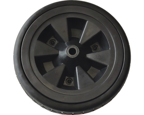 Zwart kunststof wiel voor kruiwagen of tuingereedschap