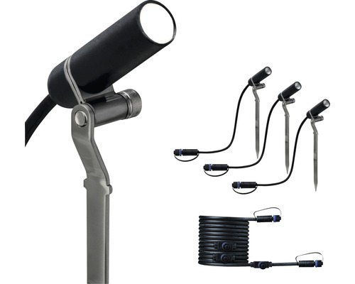 Tuinspotset met grondspies en kabel