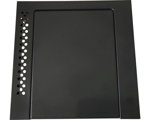 Zwarte afdekking met ventilatiegaten