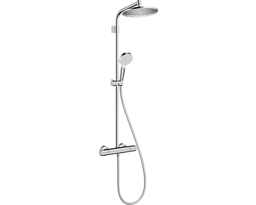 Ensemble douchette tube hansgrohe Rainfinity 100 1 jet 26857000, avec  flexible de douche 125 cm chromé - HORNBACH Luxembourg