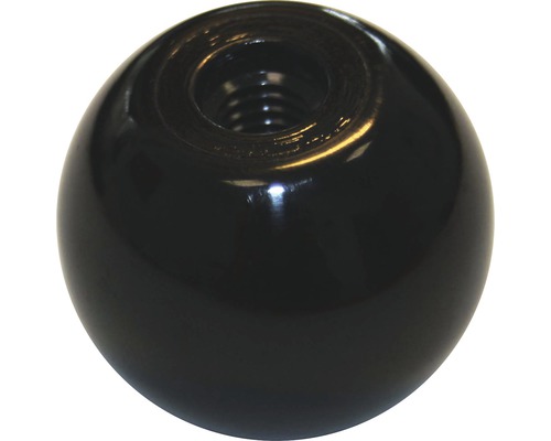 Ronde bedieningsknop van kunststof met schroefdraad