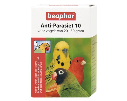 Beaphar Anti-parasiet 10, vogel, 20-50g 2 pip