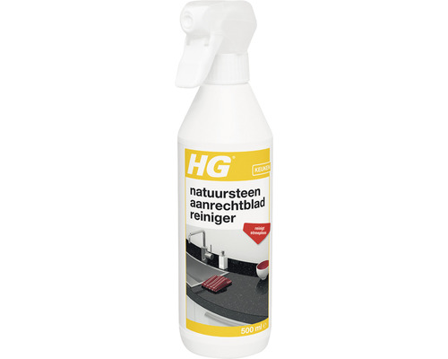 HG natuurstenen aanrechtbladreiniger 500 ml HG natuursteen aanrechtblad reiniger in een spuitfles