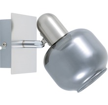 FLAIR Wandspot Acubens 1-lichts nikkel/rookglas-thumb-0