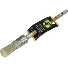 Ronde kwast met houten handvat en metalen vatting