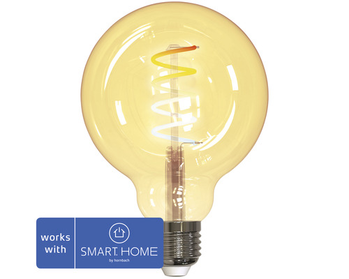 MÜLLER LICHT Smart LED-lamp tint E27/5,5W G95 instelbaar wit goud
