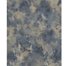 Behang met abstract patroon in verschillende blauwtinten