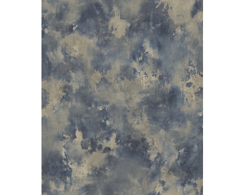 Behang met abstract patroon in verschillende blauwtinten