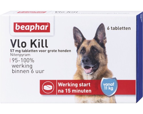 Beaphar Vlo kill+ hond, vanaf 11 kg, 6 tabletten