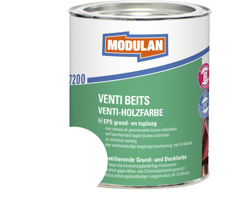 MODULAN 7200 Venti beits zijdeglans wit 750 ml Modulan Venti Beits Venti-Holzfarbe verfblik