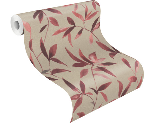 Behangrol met bladerpatroon