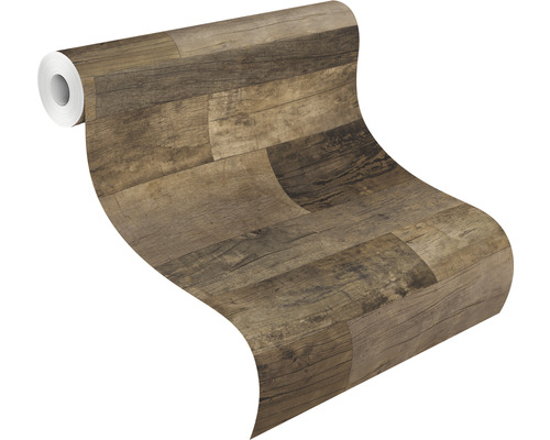 Rol behang met houten plankenmotief