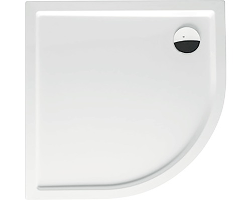 YES by RIHO Douchebak 278 wit 80x80x4,5 cm Kwartronde douchebak van sanitairacryl met afvoergarnituur