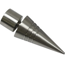 GARDINIA Chicago eindknop spits rvs-optiek ø 20 mm 2 stuks