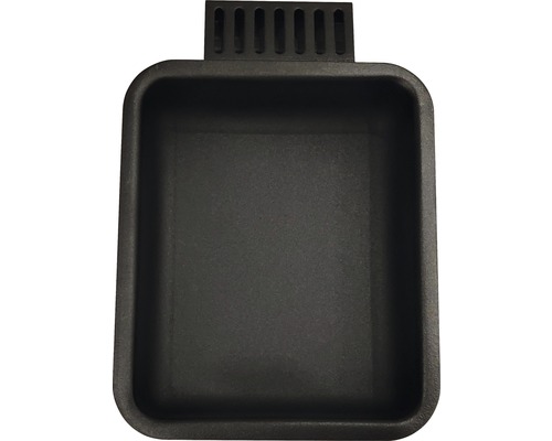 Zwarte plantenschaal met handgreep voor de tuin