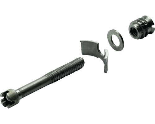 HETTICH Verbindingsschroef met indraaimof Ø 8x100 mm, 10 stuks Meubelschroef met accessoires voor meubelmontage