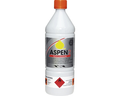 ASPEN Alkylaat benzine 2-takt, 1 liter, voor tuinmachines