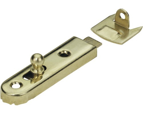 HETTICH Meubelgrendel recht, vermessingd 13 x 50 mm, 10 stuks Kogelsnapper van metaal
