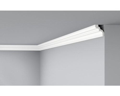 DECOFLAIR Sierlijst plafond Profipack D13 5x4,5x200 cm 6 stuks Plafondlijst van piepschuim in de hoek van de kamer
