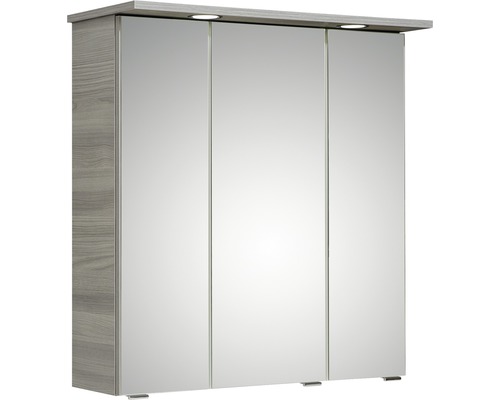 PELIPAL Spiegelkast Quickset 912 met LED-verlichting 72x65x20 cm sangallo grijs