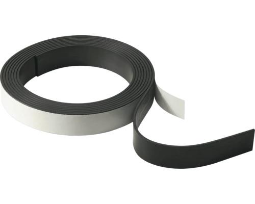 HETTICH Magneetband zelfklevend zwart, 19 mm, 2,5 m Magneetband met plakstrip