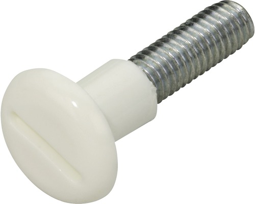 HETTICH Verbindingsschroef M6, wit, 50 stuks Schroef met sleuf en lenskop